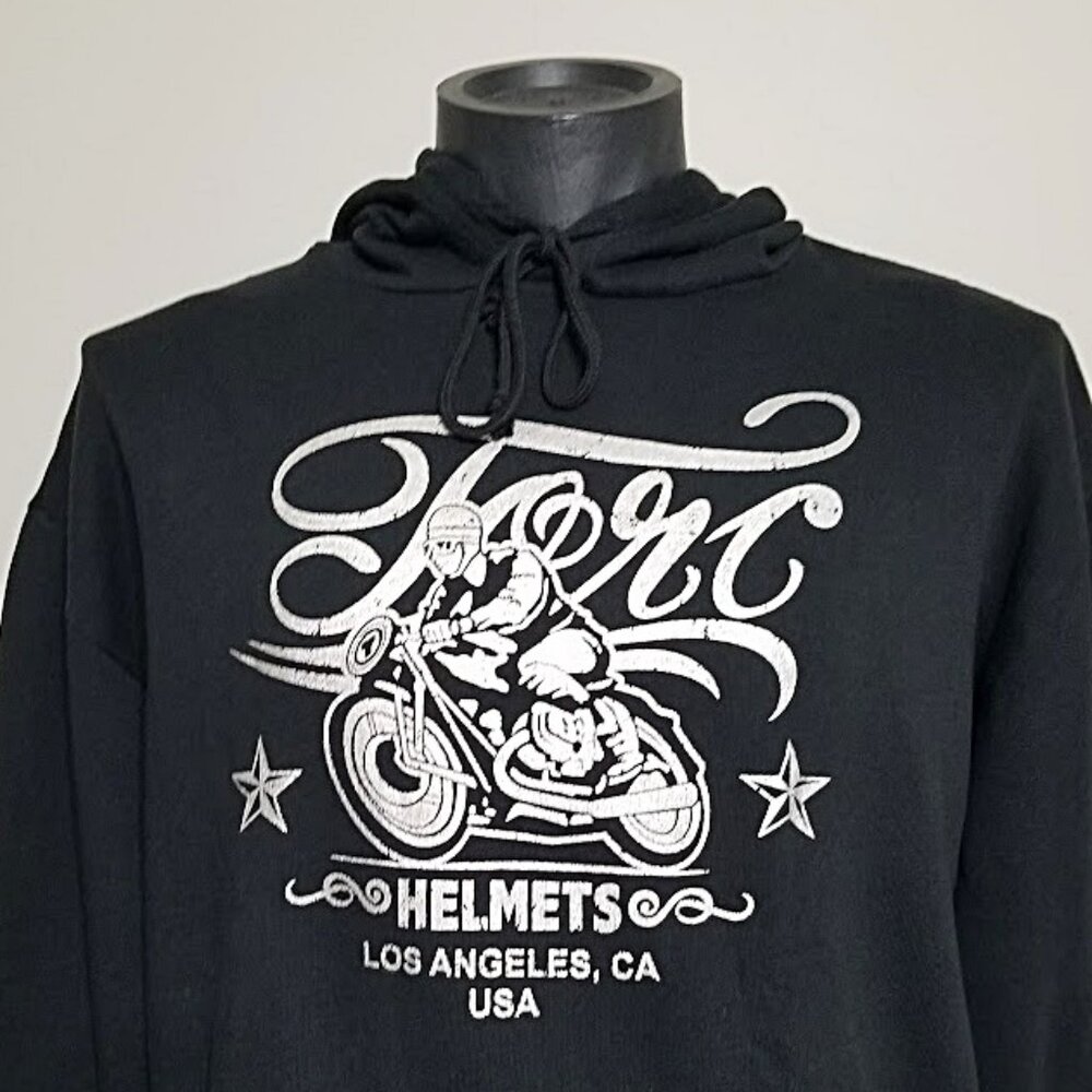 Torc Motorcycle Helmets Los Angeles Hoodie Sweatshirt L Black Rare Dealer Promo